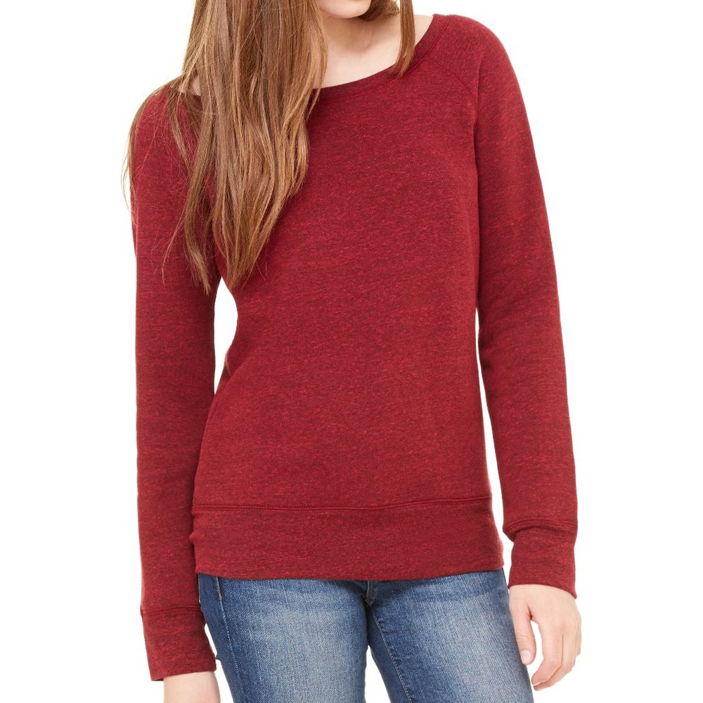 NWT Women's Red Boatneck Sweatshirt- Bella Canvas